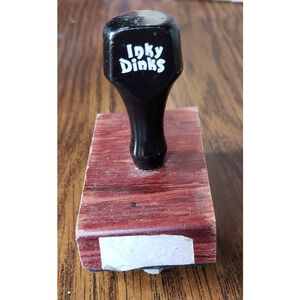 Teddy Bear Balloons Inky Dinks Black Wood Handled Ink Stamp
